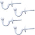 2 Pairs Curtain Hooks for Drapes, European Style Curtain Hook, White Window Curtain Holdback Hooks Tiebacks, Heavy Duty Wall Mounted Hooks for Cur...