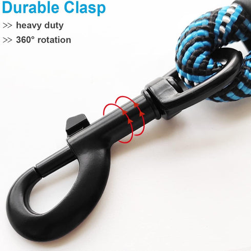 7FT/8FT/10FT Heavy Duty Rope Dog Leash, 1/2" Diameter Strong Nylon Medium Large Dog Leash with Soft Handle - for Outdoor Pets Walking Playing Expl...