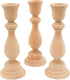 Unfinished Wood Candlestick Holders 6-3/4 inches with 7/8 inch Hole, Set of 2 Classic Craft Candlesticks to Paint or Decorate, by Woodpeckers...