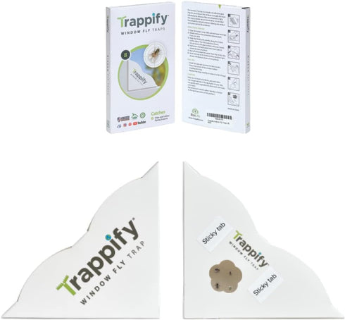 Trappify Fly Trap Indoor: Window Fly Traps for Home | Fruit Fly Traps for Indoors, Gnat Traps for House Indoor | Disposable Fly Trap with Sticky A...