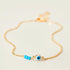 Gold Dainty Turquoise Anklet for Women,14K Gold Plated Cute Tiny Beaded Evil Eye Boho Beach Foot Chain Ankle Bracelet for Women on Summer...