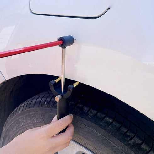 Car Wheel Eyebrow Parallel Scriber, Auto Body Line Marker Tool with Scale, Adjustable Wheel Arch Parallel Scriber for Auto Sheet Metal Dent Repair...