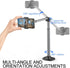 Overhead Phone Mount, Phone Stand for Video Recording, with Adhesive Backing on Base, Extendable Arm iPhone Holder Height Adjustable, 360 Degrees ...