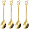 10 Pieces Stainless Steel Heart Butterfly Coffee Spoon Dessert Spoon Sugar Spoon Ice Cream Spoon Stirring Spoon Tea Spoon Set for Tableware Kitche...