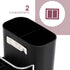 Home Basics Sink Caddy with Tray, Black | Removable Tray | 2 Divided Sections | Metal Bar for Sponge...