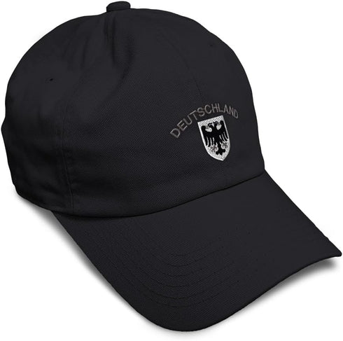 Soft Baseball Hat Embroidered Dad Hat Deutschland Black German Eagle Embroidery Men & Ladies Baseball Cap...