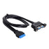 chenyang USB 3.0 Front Panel Header 19/20Pin 1 Male to 2 USB 3.0 Female Panel Port Extension Cable 1.64ft with Panel Mount Screw...