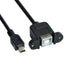 chenyang CY Mini USB 5pin Male to USB B Female Panel Mount Type Cable 20cm with Screws...