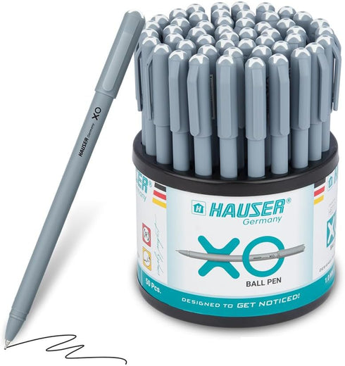 HAUSER XO Black Ballpoint Pens 50 Pc, 1.00 MM Bold Matte Pens, Back To School Supplies, Office Pens, Desk Essentials, Education Supplies & Craft S...