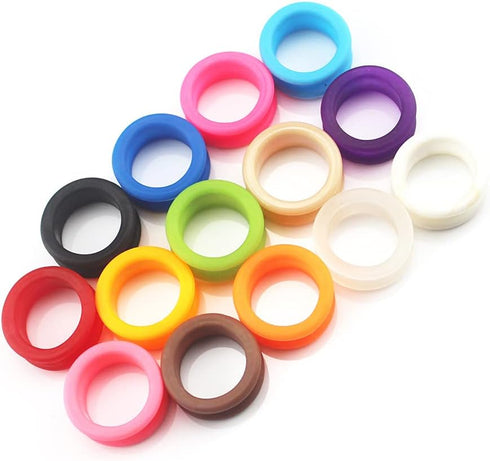 12 Pcs Barber Hairdressing Scissors Pet Scissors Finger Rings Grips Inserts Grooming Shear Thumb Insert for Pet Shears...