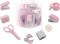 Mini Office Supply Kit Portable Case with Scissors, Mini Stapler,Tape Dispenser,Hole Puncher,Staples Mini Desktop Stapler for Office Or School Sup...