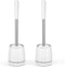 Toilet Brush, Toilet Brush and Holder with 304 Stainless Steel Handle, Space Saving Toilet Bowl Brush for Storage, Durable Bristles Toilet Scrubbe...