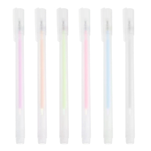 6 Pcs Ballpoint Glue Pen, Quick Dry Glue Pens Cute Macaron Glue Pen Gel Pens Glue Sticks for Handmade Crafting Scrapbooking Card Making School Sup...