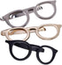 3 Pcs Metal Tie Clip Glasses Shape Tie Bar Clasp Mens Necktie Clip Pin for Anniversary Wedding Business Meeting...