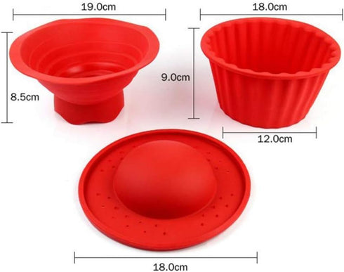 Giant Cupcake Molds,Dishwasher Safe Big Top Silicone Cupcake Molds,Non-Stick Jumbo Caupcake Bake sets for Easy Cake Decorating and DIY Bake tools(...