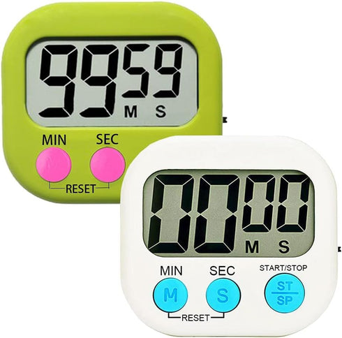 Kitchen Timer Digital for Teachers Kids Cooking with Magnetic + ON/Off Switch + Count Up Countdown, Stopwatch Timer Stand/Hook, Cooking Timer with...