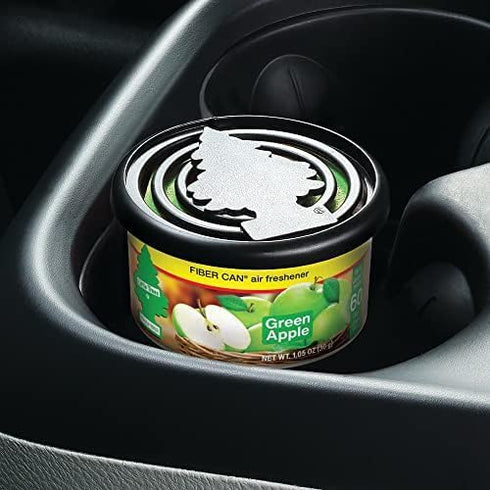 LITTLE TREES Car Air Freshener. Fiber Can Provides a Long-Lasting Scent for Auto or Home. Recycled Fiber. Green Apple, 4 Air Fresheners...