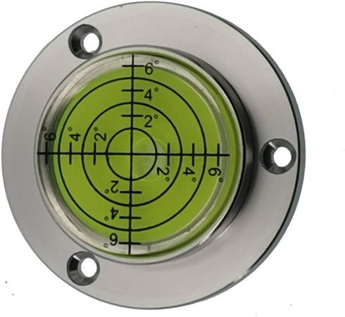 50mm scale High precision horizontal bubble Aluminium Case Bullseye Spirit Bubble Surface Level Round Inclinometers for Surveying Instruments and ...