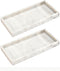 DNC Bathroom Tray for Counter, 2PC 7.9" Silicone Vanity Tray for Countertop, Kitchen Sink Soap Tray for Dish Holder Dispenser Toilet Tank Desk Org...