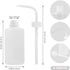 4 Packs 250ml Plastic Tattoo Wash Bottle with Squeeze Dispenser, White...