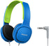 PHILIPS Coolplay Kids On-Ear Headphones - 85dB Volume Limiter - Safer Hearing (SHK2000BL), Blue & Green......