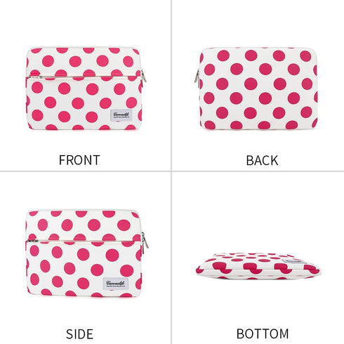 Canvaslife Waterproof pattern 13-inch laptop sleeve with pocket 13-inch 13.3-inch laptop 13-sleeve (Red dot)...