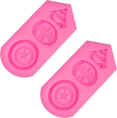 2 Pieces Superhero Silicone Mold Cookie Fondant Molds Candy Chocolate Fondant Molds...