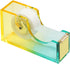 Acrylic Rainbow Desktop Tape Dispenser Heavy Duty Stylish Gold Non Skid Tape Holder Cutter for Home, School and Office Supplies (R-1)...