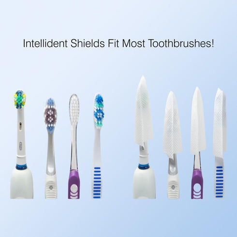 Toothbrush Shields - Toothbrush Head Cover Caps - Breathable, Quick-Drying & Disposable - Perfect for Travel, Home & Office Use - 20 Count (Pack o...