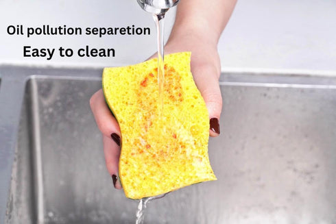 Kitchen Cleaning Dish Sponges, Non-Scratch Natural Wood Pulp Scrubbing Sponge, Multipurpose Swedish Cellulose Heavy-Duty Dish Washing Scouring Pad...