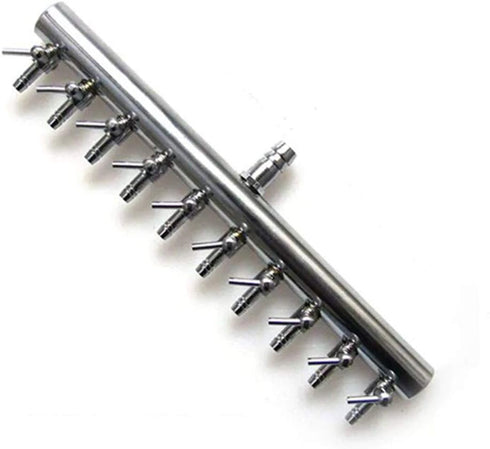 Stainless Steel Aquarium Fish Tank 10 Ways Air Flow Splitter Lever Control Valve...