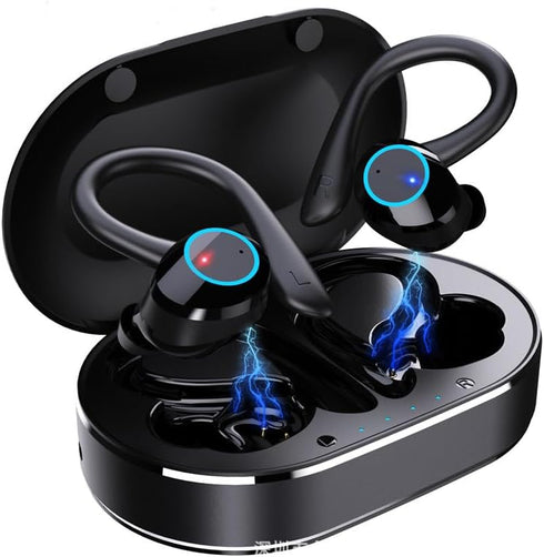 Earbuds, Q23 PRO Bluetooth 5.1 Sport Waterproof Earphones with Charging Case, Stereo Noise Cancelling Earhooks Headset Bulit in Mic, for Sports Tr...