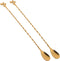 AnSaw 12-Inch Leaf Handle Bar Spoon,2-Pieces Long Handle Cocktail Mixing Stirrers,Stainless Steel,Gold...