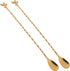 AnSaw 12-Inch Leaf Handle Bar Spoon,2-Pieces Long Handle Cocktail Mixing Stirrers,Stainless Steel,Gold...