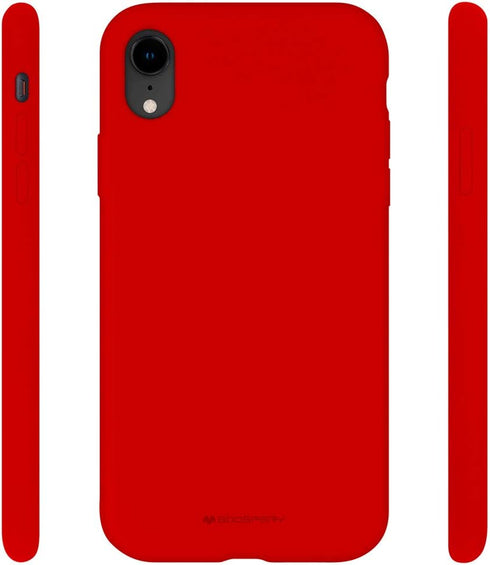 GOOSPERY Liquid Silicone Case for Apple iPhone XR 6.1 Inch (2018) Jelly Rubber Bumper Case with Soft Microfiber Lining (Red)...