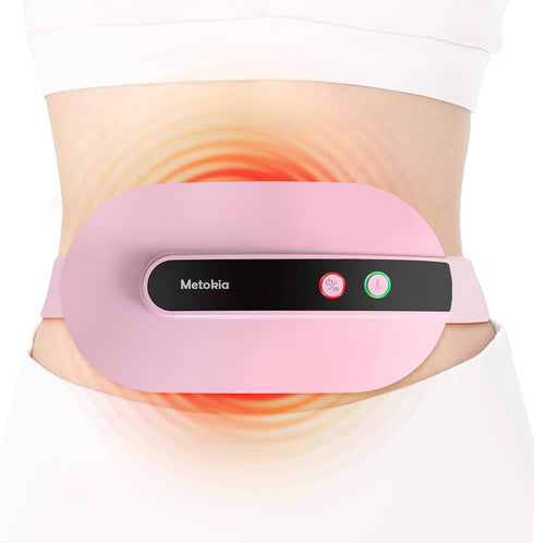 Portable Cordless Heating Pad, Heating Pad for Back Pain with 3 Heat Levels & 3 Vibration Massage Modes, Portable Electric Fast Heating Belly Wrap...