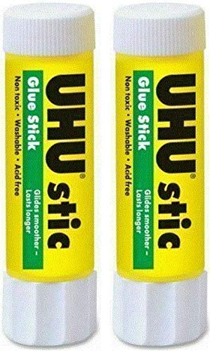 UHU 99655 Stic Permanent Clear Application Glue Stick, 1.41 oz (2 Pack)...
