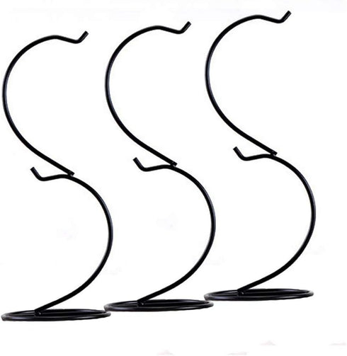 Archi 3 Pack Creative Hanging Plant Glass Stand Flower Holder for Landscape Garden Decor (S Shape Stand)...