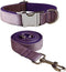 Soft Velvet Dog Collar and Leash Set with Heavy Duty Metal Buckle - Adjustable Durable Pet Collars with Dog Leashes for Small Medium Large Dogs - ...