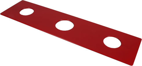 Waterline 3 Hole Escutcheon Deck Repair Plate for Kitchen or Bathroom Faucets - Universal Fit, 12 Inches, 14GA Steel | Sink Cover Baseplate Reinfo...