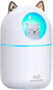 Small Humidifier Cute Portable Cool Mist Humidifier 300ML 7 Color Night Light USB Air Humidifier for Bedroom Office Desk Car Plants Travel (White)...