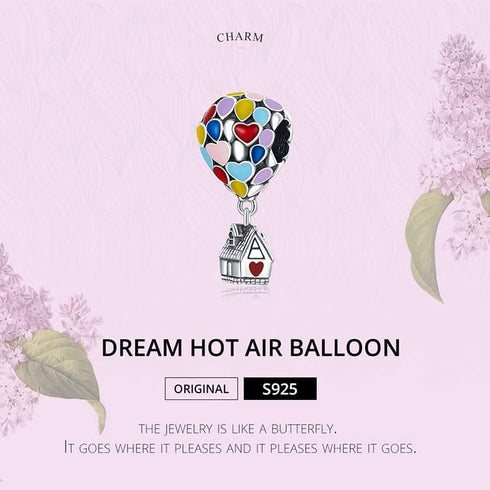 Yellow Enamel Motorcycle Charm 925 Sterling Silver Car Charm Pendant Travel Charm Bracelets for Women Mother's Day Christmas (Love Balloon Charm 4...