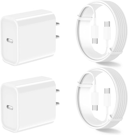 ?MFi Certified?iPhone 15 Charger Fast Charging, Stuffcool 2Pack 20W PD USB-C Power Adapter Type-C Wall Charger + 2Pack 10FT Long Type-C Cable for ...