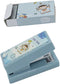 Cute Office Supplies Mini Stapler Cartoon Small Stapler Pop Animal Decal Stickers Stapler with Staples Set for Desk (Blue)...
