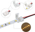 LightingWill 10pcs Pack Strip Wire Solderless Snap Down 2Pin Conductor LED Strip Connector for 8mm Wide 3528 2835 Single Color Flex LED Strips...