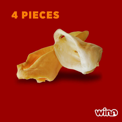 WINO - Ear for Dogs - Fully Digestible, Odor Free Chews, Supporting Dental Health, 100% Beef Hight Protein, Delicious Dog Snacks, Reducing Destruc...