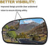 Left Driver Side Heated Mirror Glass Replacement For 2013-2020 Ford Fusion - For Ford Fusion Driver Mirror Glass With Rear Holder, Replace DS7Z17K...