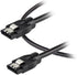 StarTech.com 24 Inch (60cm) Round SATA Cable - Latching Connectors - 6Gbs SATA Data Cord - SATA Hard Drive Power Cable - Black (SATRD60CM)...