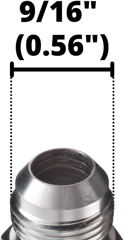 3/8" JIC Male x 1/4" JIC Male Flared Straight Tube Hydraulic Adapter Fitting (5-PACK) | 2403-06-04...