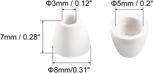 uxcell 200pcs Ceramic Electrical Insulator, 3mm Dia Tapered Porcelain Tube Ceramic Beads, High Temperature Max 1000C for Oven...